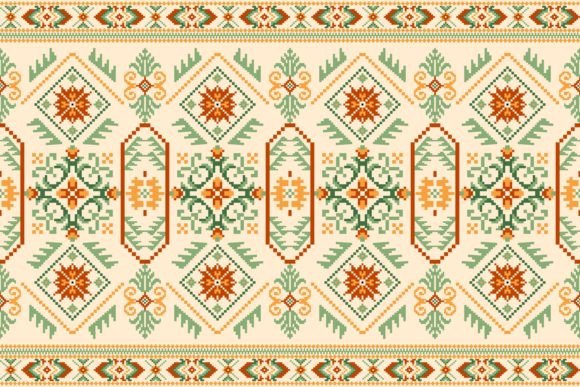 Beautiful Knitted Embroidery Pattern