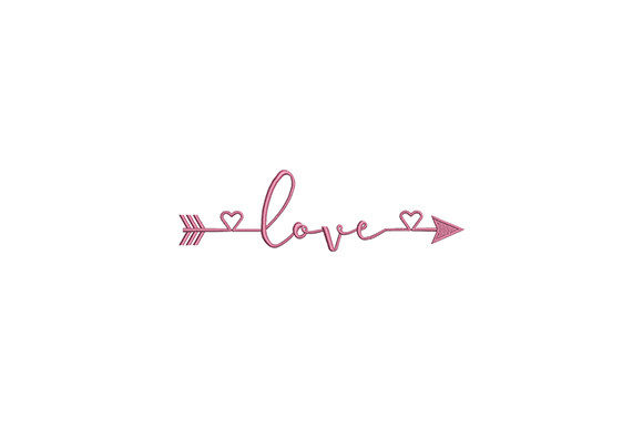 Love Calligraphy Arrow
