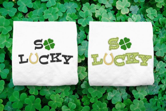 So Lucky Embroidery and Raggy Applique